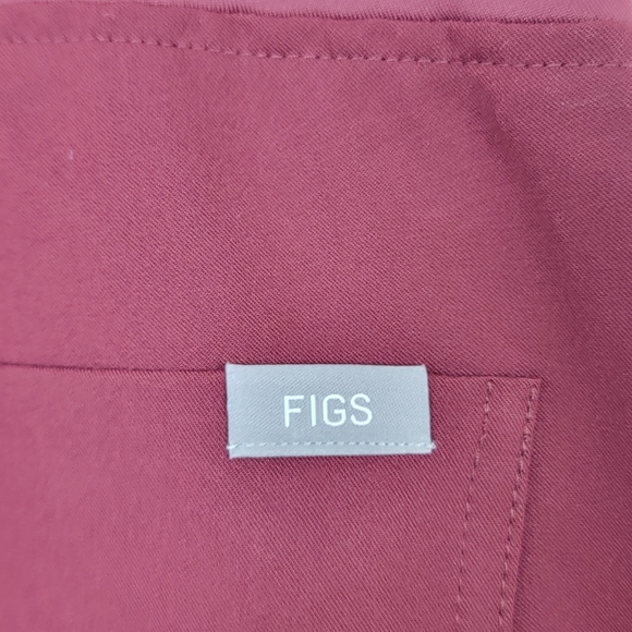 Figs Burgundy Zamora Maternity Jogger Scrub Pants Sz M NEW - Picture 10 of 14